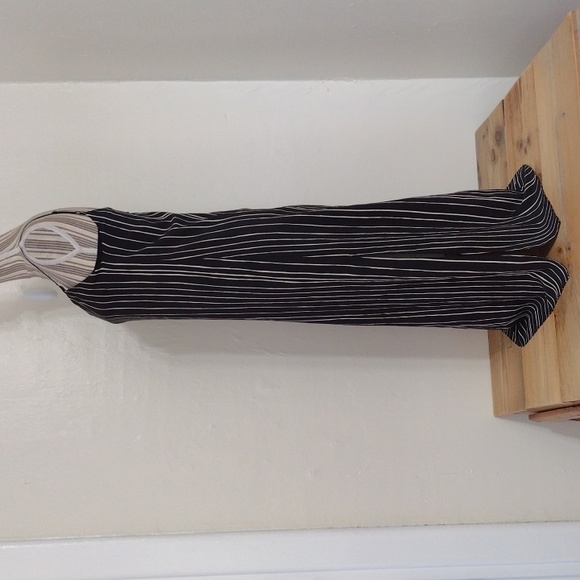 Alice & Olivia Black Striped Spaghetti Strap Midi Dress Size 0 - Picture 9 of 15